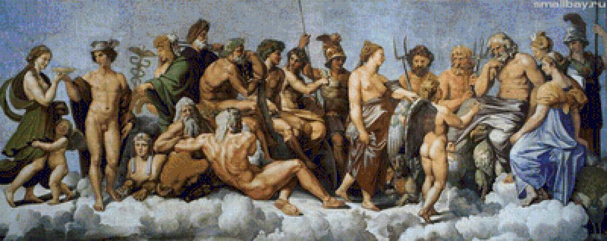 ТОРЖЕСТВО ПСИХЕИ НА ОЛИМПЕ.РАФАЭЛЬ САНТИ - религия, картины - предпросмотр