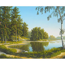 Схема вышивки «Пейзаж. Лес.»