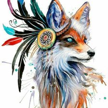 Схема вышивки «Лис арт»