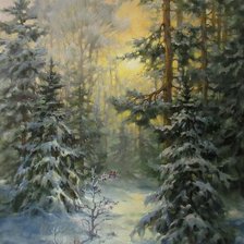 Схема вышивки «зимний пейзаж»