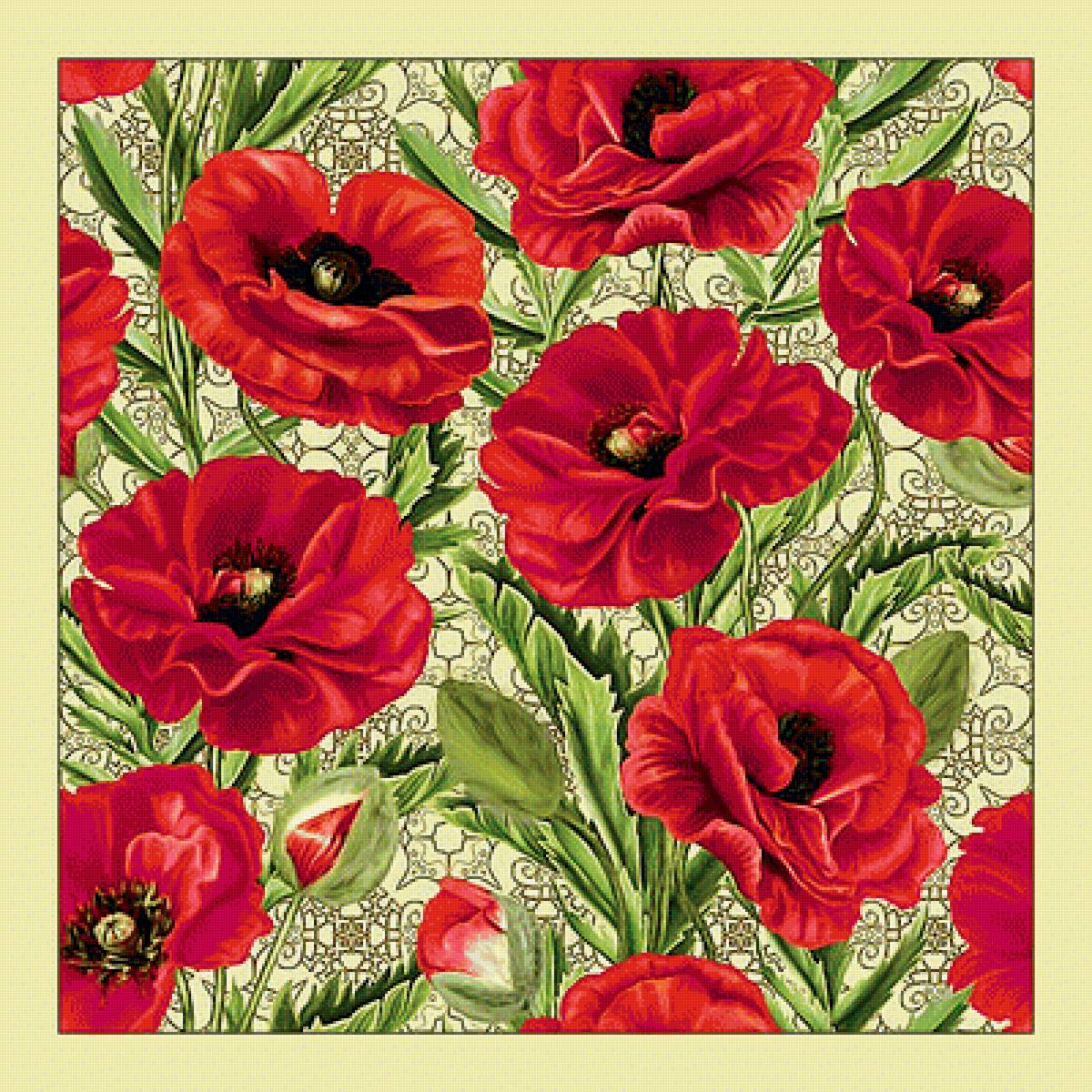 Маки. - живопись, маки, цветы - предпросмотр