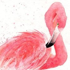 Схема вышивки «Фламинго»