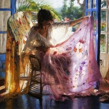 Девушка с платком