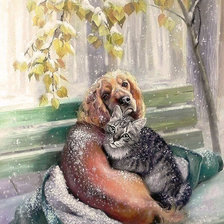 Схема вышивки «Друзья по несчастью»