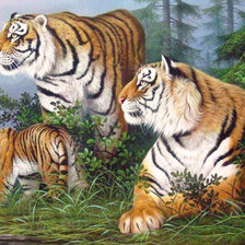 Схема вышивки «Уссурийская семейка»