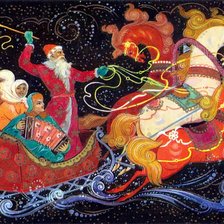 Схема вышивки «Тройка Палех»