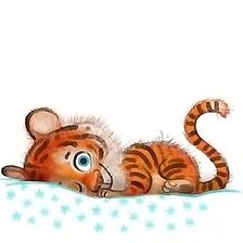 Схема вышивки «тигрёнок»