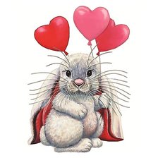 Схема вышивки «праздничный зайка»