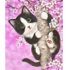 Схема вышивки «котенок»