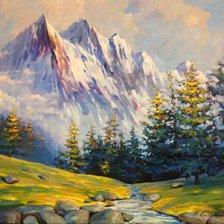 Схема вышивки «пейзаж»