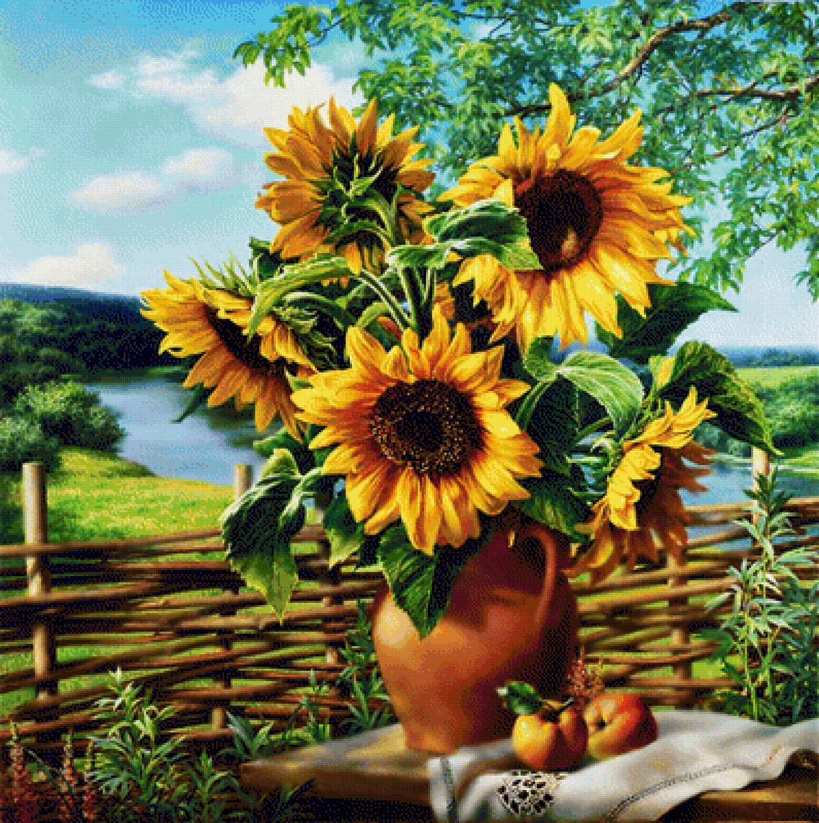 Натюрморт. - живопись., натюрморт, цветы - предпросмотр