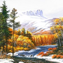 Схема вышивки «Первый снег»