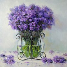 Схема вышивки «лаванда»