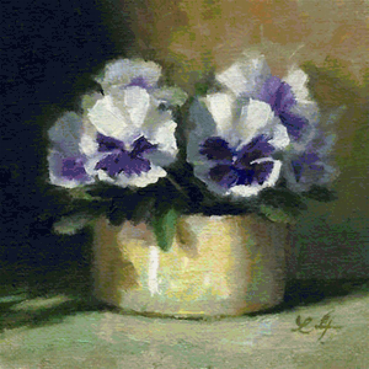 анютины глазки - цветы, анютины глазки, букет - предпросмотр