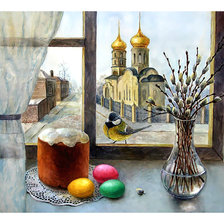 Схема вышивки «Пасхальный натюрморт.»