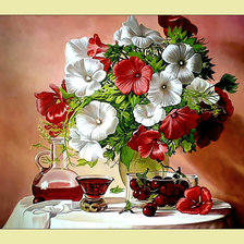 Схема вышивки «Цветочный натюрморт.»