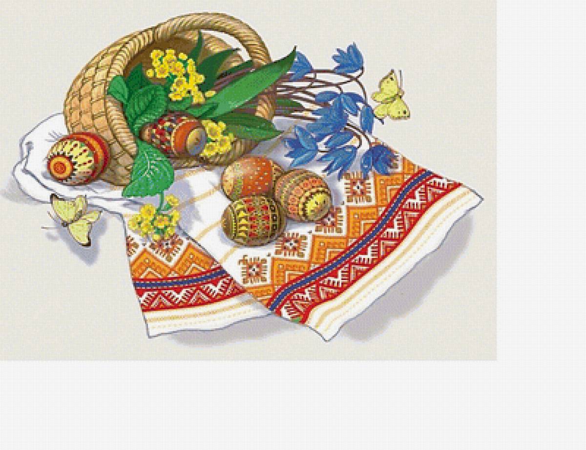 №2068143 - натюрморт, цветы, яйца, пасха - предпросмотр