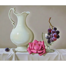 Схема вышивки «Натюрморт с розой.»