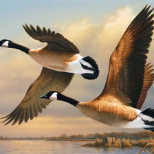 Схема вышивки «Дикие гуси.»