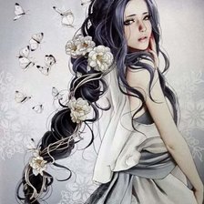 Схема вышивки «Tristeza»