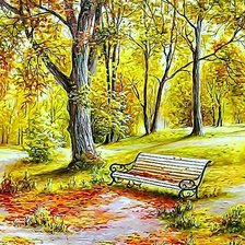 Схема вышивки «Осенний парк»