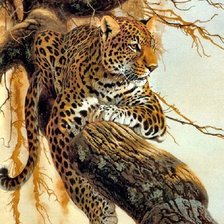 Схема вышивки «леопард»