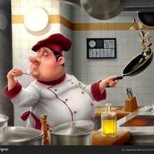 Схема вышивки «ПОВАР В ПРОЦЕССЕ»