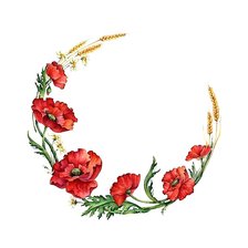 Схема вышивки «маки»