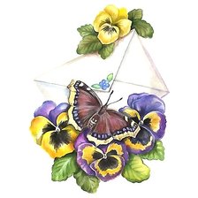 Схема вышивки «анютки»