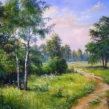 Схема вышивки «пейзаж»