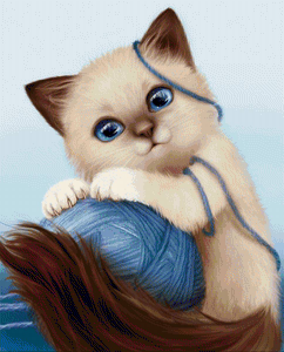 Gatto gomitolo - gatti - предпросмотр