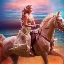 Схема вышивки «Эльф на коне»