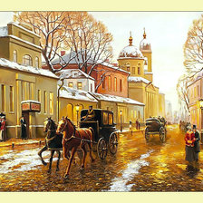 Схема вышивки «Городской пейзаж.»