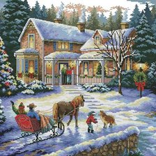 Схема вышивки «зима»