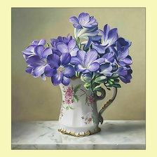 Схема вышивки «Голубой букетик.»