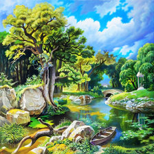 Схема вышивки «Пейзаж.»