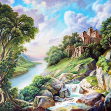 Схема вышивки «Пейзаж.»