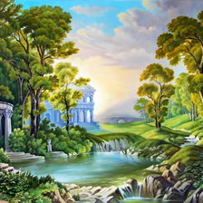 Схема вышивки «Пейзаж.»