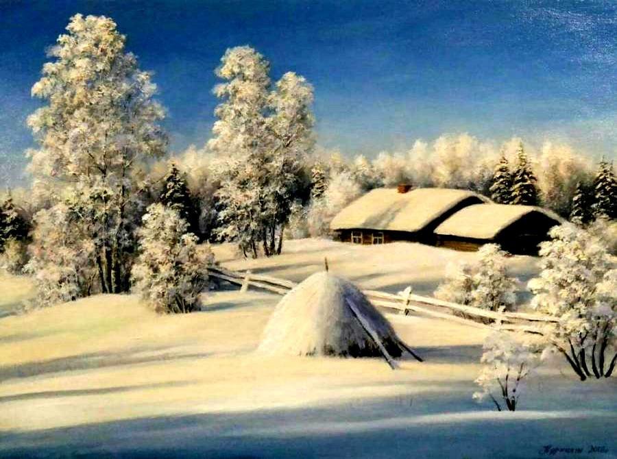 Зимний пейзаж - оригинал