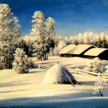 Схема вышивки «Зимний пейзаж»