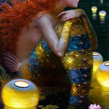 Схема вышивки «Таинственная особа»