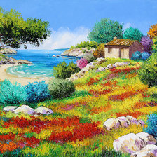 Схема вышивки «Домик у моря»