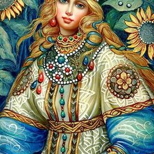 Схема вышивки «Девушка»