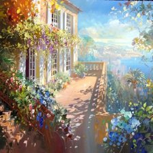 Схема вышивки «Домик у моря»