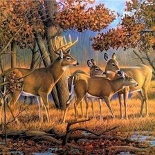 Схема вышивки «Олени»