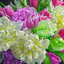 Схема вышивки «Piony»