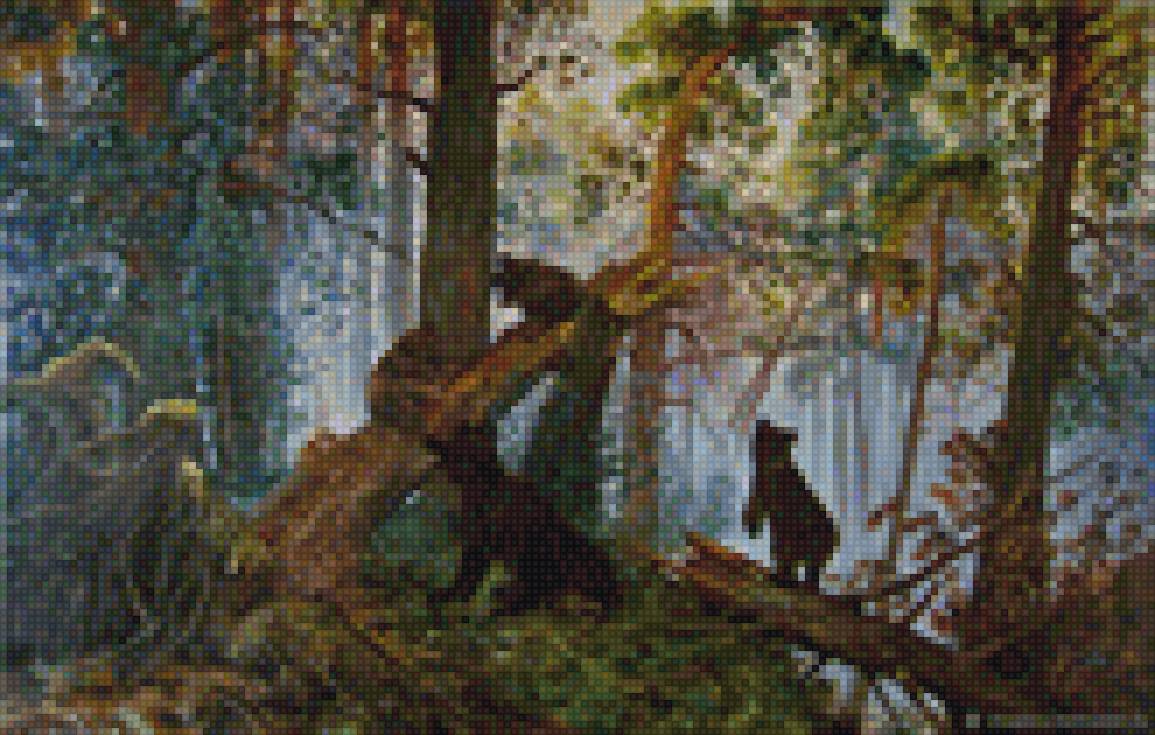 Утро в сосновом лесу (100) - предпросмотр