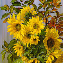 Схема вышивки «Подсолнухи.»