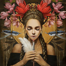 Схема вышивки «Девушка. Фентези.»