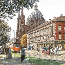 Схема вышивки «Старый город»